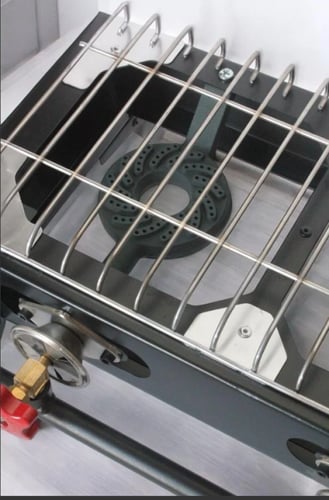 موقد الهليبا V8 اسود بدون قداح مع الهوز والجراب