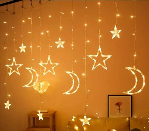 عقد ستارة رمضانية هلال ونجمة 3 متر