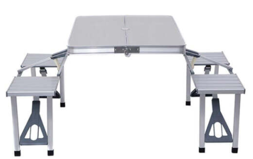 طاولة قابلة للطي مع 4 كراسي