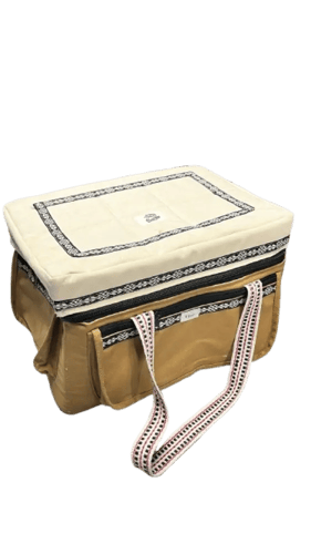 شنطة مطرز تنزاني بابيض