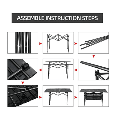 طاولة المونيوم مع سلة PIF205