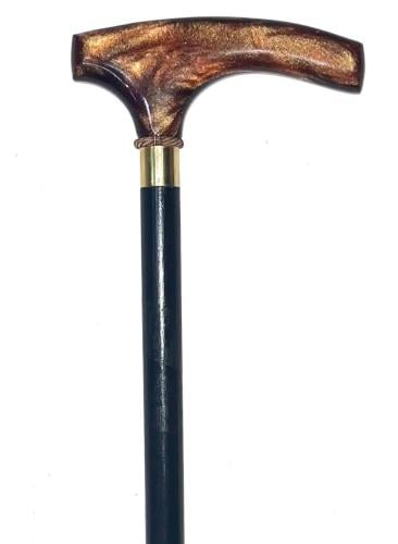 عصا اماراتي مسكه خشب بني