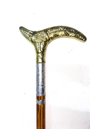 عصا اماراتي مسكه حديد ذهبي