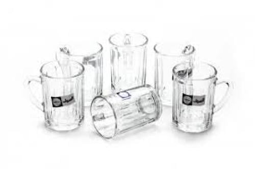 بيالات مضلعه سادة 6 حبة