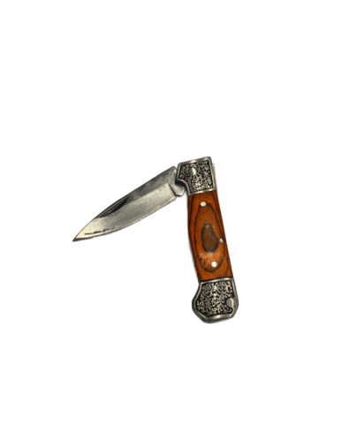 سكين صفط مقبض خشب منقوش