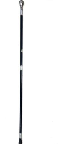 عصا اماراتي راس حديد مدور فضي