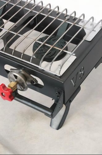 موقد الهليبا V8 اسود بدون قداح مع الهوز والجراب