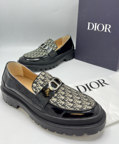 Dior granville loafer ديور رسمي اسود بيج