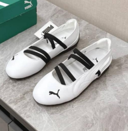 puma ballet ابيض مع اسود