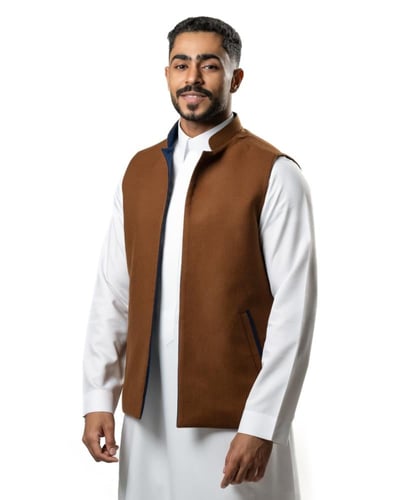 سديري مقلم دبل فيس جملي داكن وكحلي