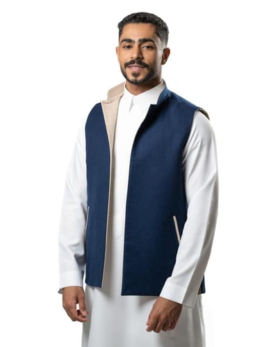 سديري دبل فيس بيج وكحلي داكن