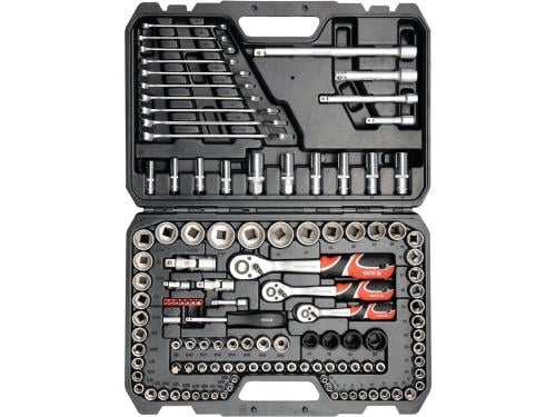 مجموعة مقابس 1/4"، 3/8" و 1/2" 120 قطعة YT-38801