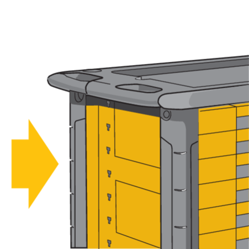 خزانة بأدراج 6 على عجلات بدون أدوات 58539