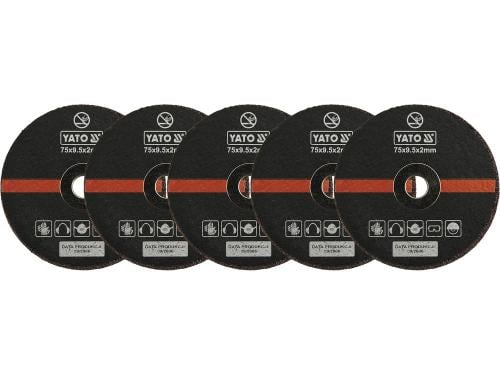 METAL CUTTING DISC 75 MM, 5 PCS YT-0994