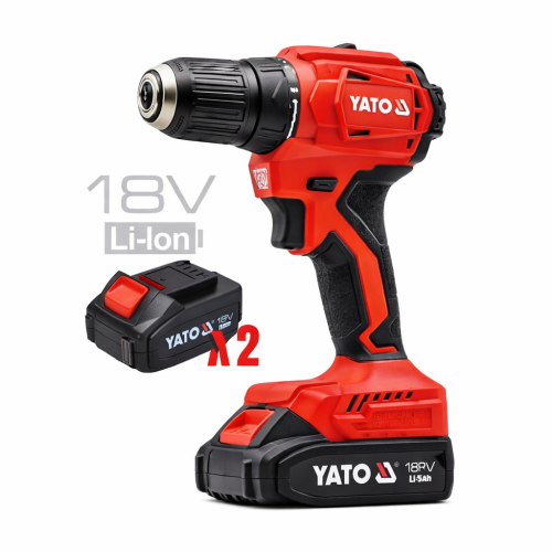 مثقاب لاسلكي بدون فرشاة 18V 45N + بطاريتين 2AH + ش...