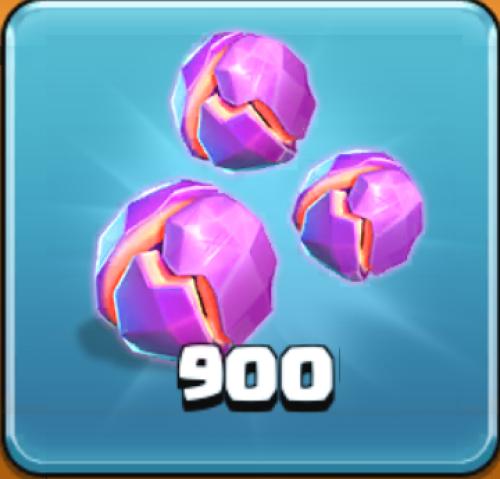 900 معدن خام متوهج