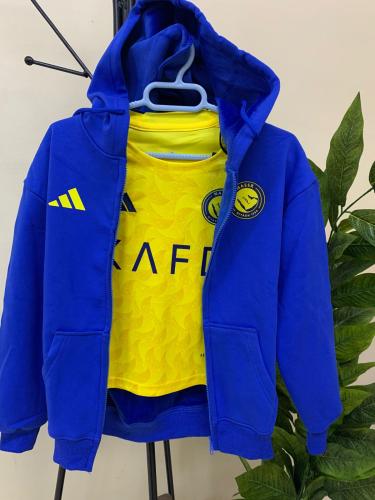 جاكيت النصر الازرق + تيشيرت النصر الاصفر 2026