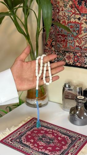 عظم جمل 33 خرزة كركوشه سماوي