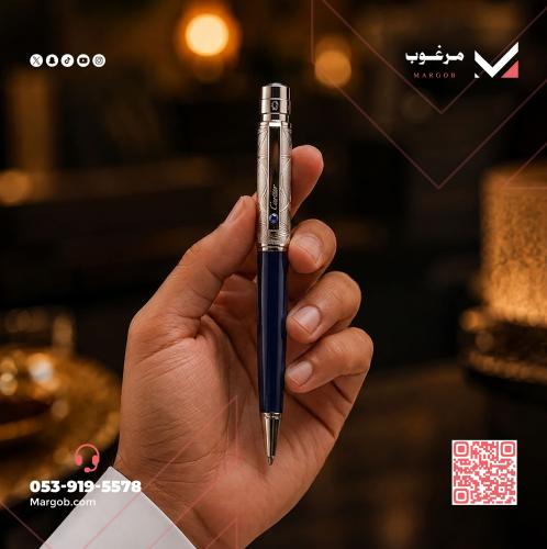 قلم كارتير كحلي وفضي