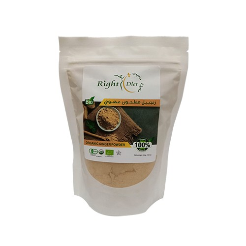 زنجبيل مطحون عضوي 200جم رايت دايت