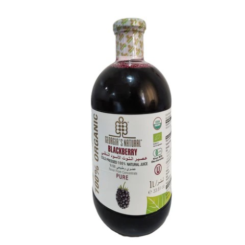 عصير التوت الاسود 100%عضوي 1لتر