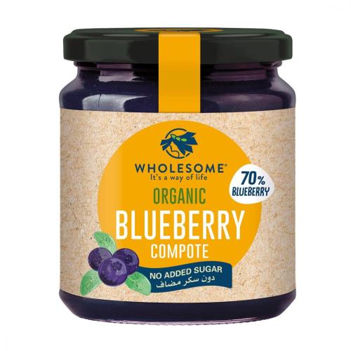 مربى التوت الأزرق العضوية بدون سكر 320 جم