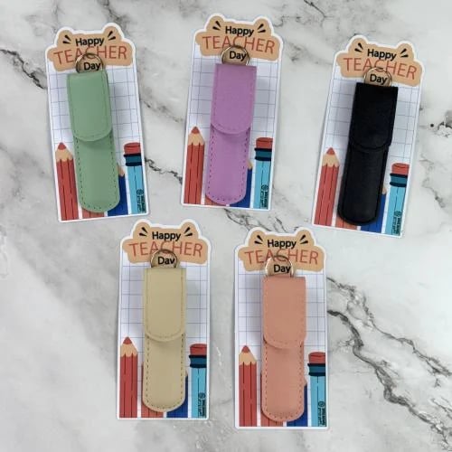 Teacher's Day favors, cooler with leather wallet, 6 pieces
