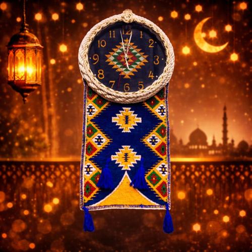 ساعة جدارية تراثية بتصميم السدو – لمسة من الأصالة...