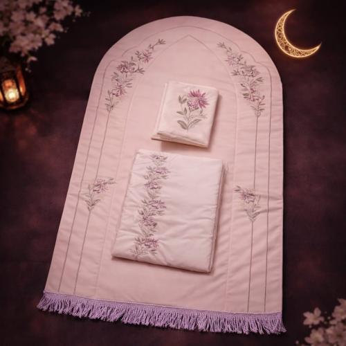 طقم صلاة فاخر مخمل , 3 قطع