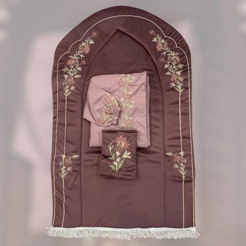 طقم صلاة فاخر مخمل , 3 قطع