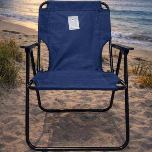كرسي شاطئ قابل للطي مع مساند ذراعين – كرسي رحلات خ...