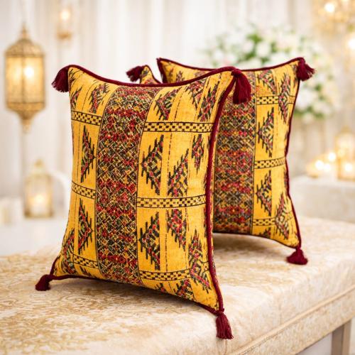 مخدة تراثية بنقشة حجازية - مقاس 50x75 سم