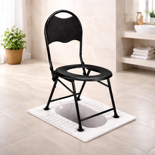 كرسي مرحاض طبي محمول وقابل للطي - مثالي لكبار السن...