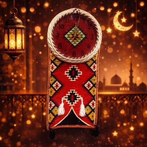 ساعة جدارية تراثية بتصميم السدو – لمسة من الأصالة...