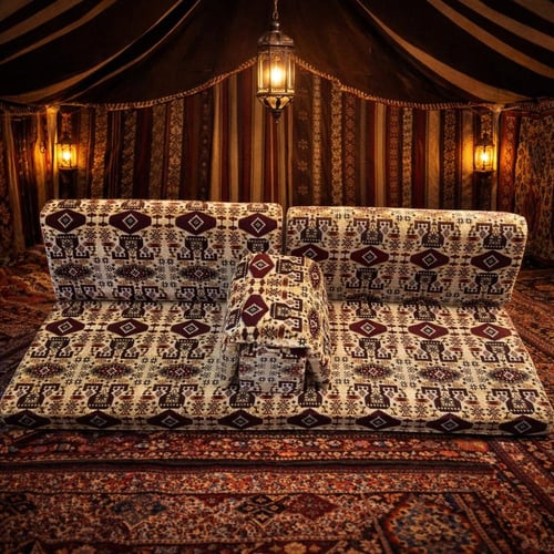 جلسات أرضية منوعة بالطلب قماش مخمل تركي