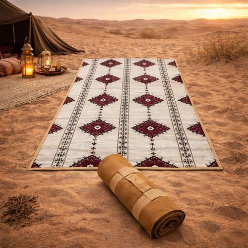 مفارش رحلات مقاس 2x1 م , مدات ارضية مع قماش خلفي ر...