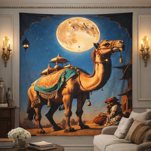 لوحة قمر الصحراء – 150×150 سم