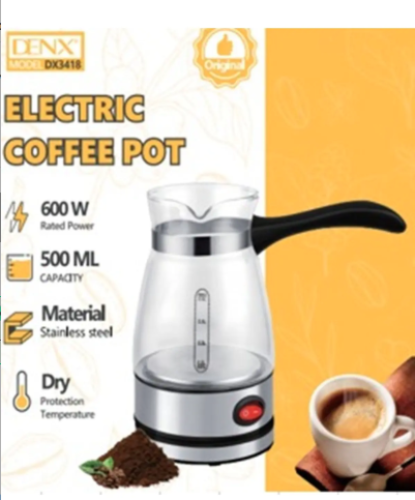 صانعة قهوة كهربائية من ماركة DENX، طراز DX3418.