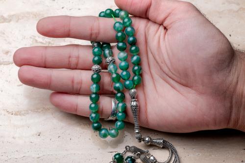 Green agate stone