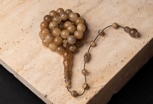 A prayer bead from wolf hair