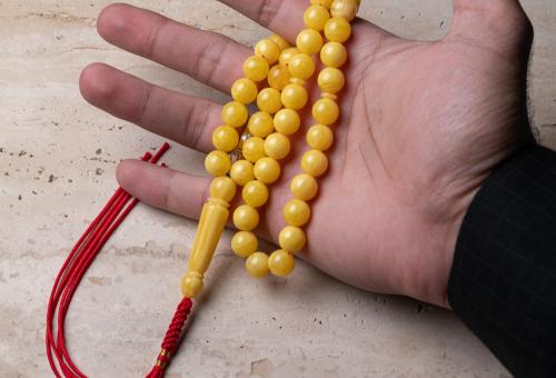 Yellow wavy blazer resembling amber