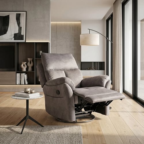Seya single relaxation chair - polyester - mocha brown