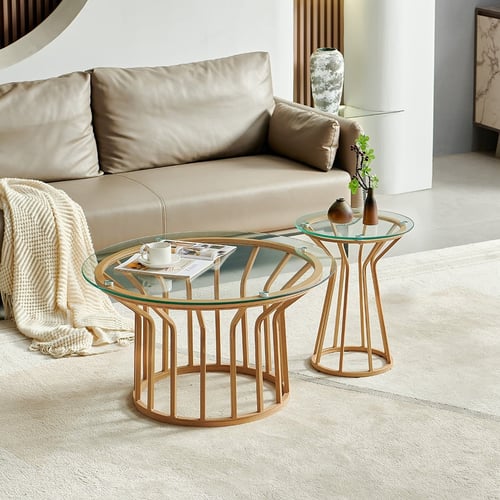 Double "Crystal" coffee table set