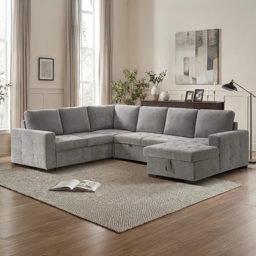 Royal Corner sofa in modern gray color
