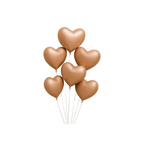 HB - Rose Gold Hearts Balloon