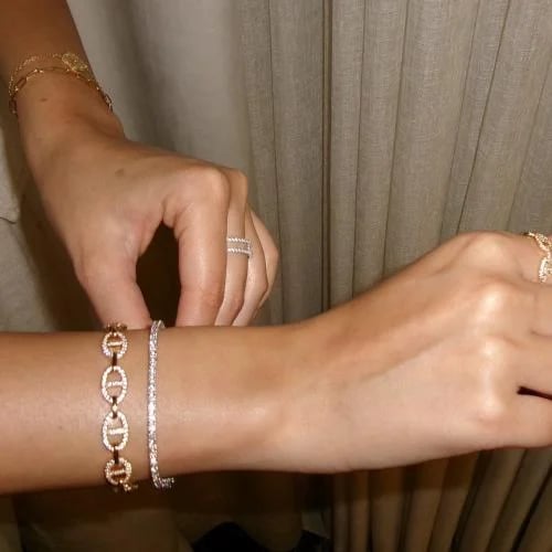 Tennis Moissanite سوار تنس بالموزنايت