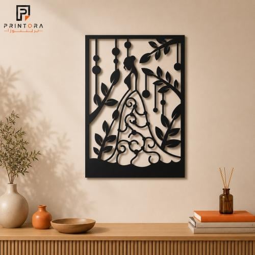 لوحة جدارية أكريليك بتصميم العروس داخل إطار