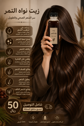 زيت نواه تمر حجم 250ملي
