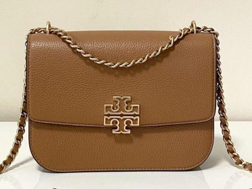 شنطة توري بورش Tory Burch Britten Small Adjustable Shoulder Bag, NO DUSTBAG, Moose color