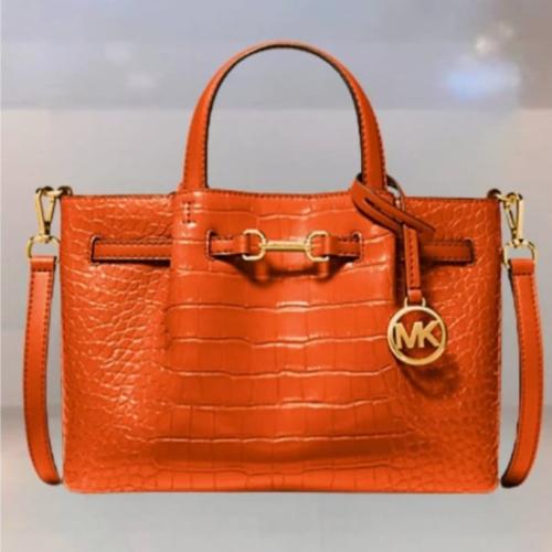 شنطة مايكل كورس Michael Kors Carson Small Embossed Satchel/Xbody